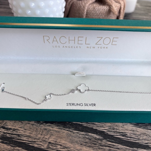 Rachel Zoe Silver Clover Chain Bracelet - Picture 1 of 3